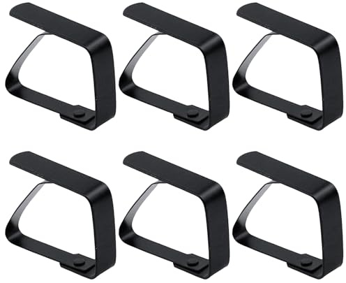Yphzmtz 6 pinzas grandes de acero inoxidable para manteles, 8 x 7 cm, pinzas para manteles, pinzas de mesa para familia, al aire libre, picnics, fiestas, bodas, adecuadas para muchos tipos de mesa