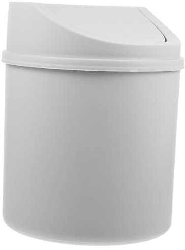 TOPPERFUN Mini Bote de Basura para Escritorio con Tapa Abatible Papelera para Cocina Oficina Dormitorio y Baño Diseño y Portátil