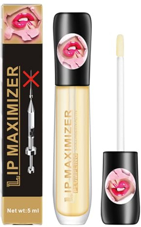 Mikabila Lip Plumper Lip Gloss, Brillo de Labios para Dar Volumen,Relleno Labial Natural Suero Natural para el Cuidado de Los Labios y Realzador de Labios,Hace que tus Labios se Llenen,