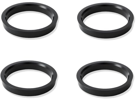 Targonix Bague de Centrage Jante 4 Pièces Anneaux de Centrage Plastique pour Moyeu et Jante Adaptateur Réducteur pour Installation de Roues et Réduction des Vibrations en Garage et Voiture