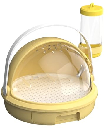 Byuexhp Transportín de conejos | Transpirable con botella de agua y cierre de rosca – Caja de transporte para animales pequeños para viajes – para chinchilla, erizo, conejo, jerbo, game al aire libre
