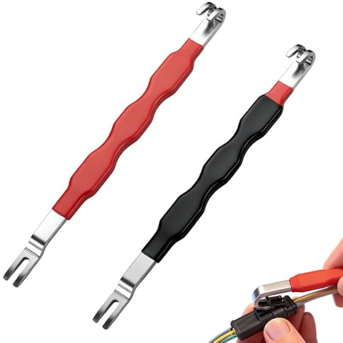 XPJBKC Extractor de Conectores Eléctricos para Coche (2 Piezas), Herramienta de Desbloqueo de Mazos de Cables de Doble Extremo, Kit de Desconexión para Reparación y Mantenimiento de Vehículos