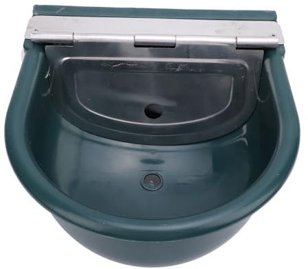 Hamwesh Cuenco de Agua Automático, Acero Inoxidable a Prueba de Herrumbre de Gran Capacidad con Válvula de Flotador Bebedero Automático para Perros, Abrevadero para Caballos, Vacas, Ganado, Granja,