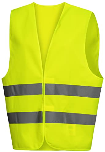 Nitras Motion Tex Viz 7111 Warnweste - leichte Weste in Warnfarbe für die Arbeit - Neongelb - L