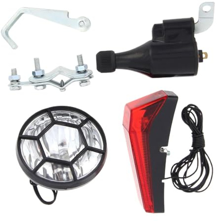F Fityle Dynamo – Ensemble d'éclairage de vélo, Accessoires de vélo, étanche, Universel, Facile à Installer, Ensemble de Feux arrière, générateur de Friction