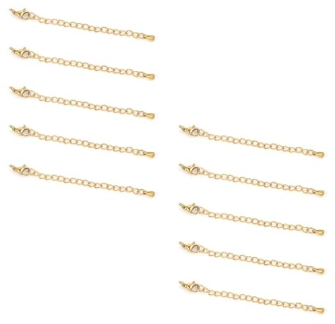 YZYDF Elegant Tail Chain Extender 5cm Stainless Steel Tail Chain for Necklace Extensions Bracelet Lengthener Chain