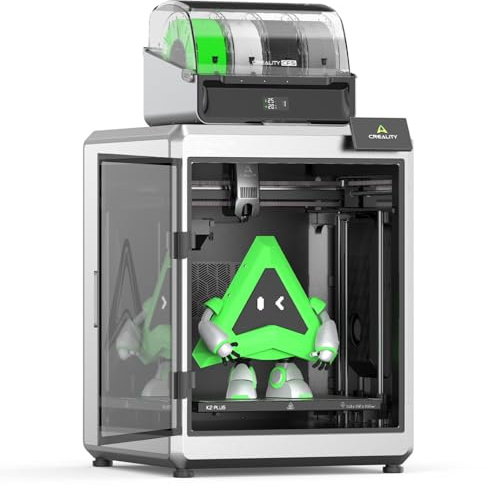 Creality K2 Plus Combo 3D-Drucker mit CFS, Mehrfarb- & Multi-Material-Druck mit bis zu 16 Farben, 350 × 350 × 350 mm Bauraum, Apus Direktantrieb, FOC-Servomotoren, beheizte Kammer 60°C