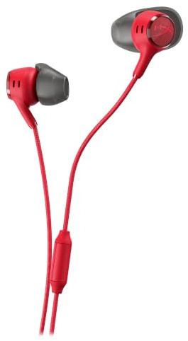 HyperX Cloud Earbuds III S - Auriculares con Cable USB multiplataforma, Sonido Surround, Almohadillas 4 tamaños, micrófono con cancelación de Ruido, Color Rojo