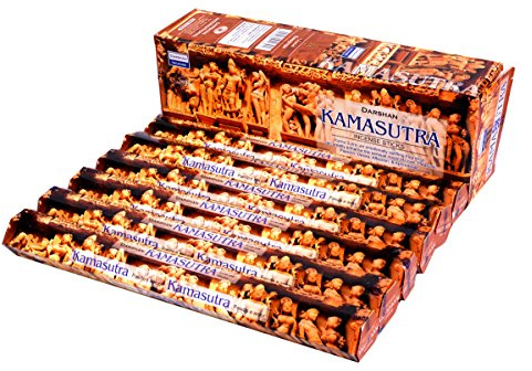 Darshan Kamasutra Bastoncini di incenso, confezione da 6 pacchi, per un totale di 120 bastoncini