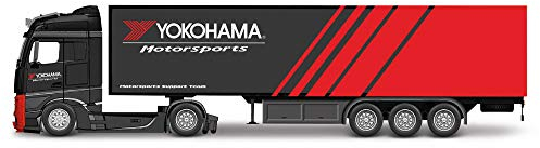 Bburago B18-31460Y HAULERS with Trailer Die-Cast Truck Scale-Collectible Toy Mercedes 1:43 Street FIRE Hauler MIT ANHÄNGER-M-B ACTROS GIGASPACE Yokohama, Verschiedene Designs und Farben