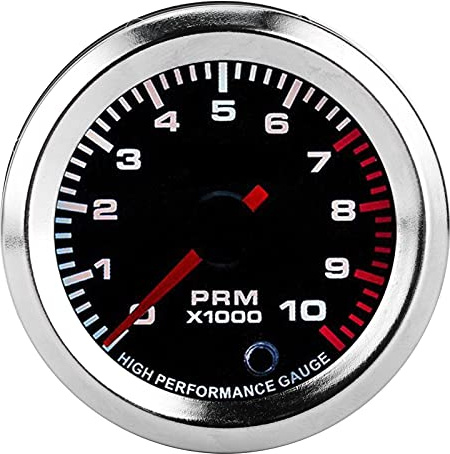 Varvräknare, 52 Mm/2 Tum Universal 7 -färgs Varvräknare med Mätområde 0–10000 Rpm