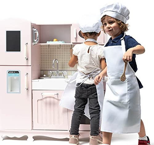 ATAA Toys Cocina de Madera 146Rosa 95x32x103cm - Rosa - Cocina de Juguete Grande para niños y niñas