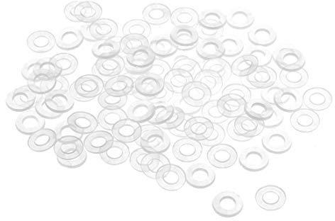 M4 transparente Nylon-Unterlegscheiben, 8 mm Außendurchmesser, 4 mm Innendurchmesser, 1 mm Dicke, Vinyl-Dichtungen für Glasduschtürgriffe, Wasserhahnrohr, Wasserschlauch, Motherboard, 1000 Stück
