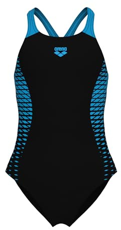 Arena Openings Unisex Kinder Badeanzug, Black/Turquoise, 152