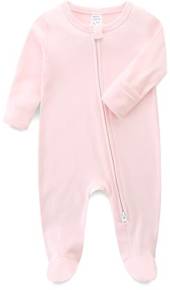 KIDDLETOWN combinaison bebe garcon fille, bébé barboteuses, bébé pyjama sac de couchage en coton avec double zip, combinaison bebe fille, Manches Longues Body avec pieds pyjama bebe fille 9-12 Mois