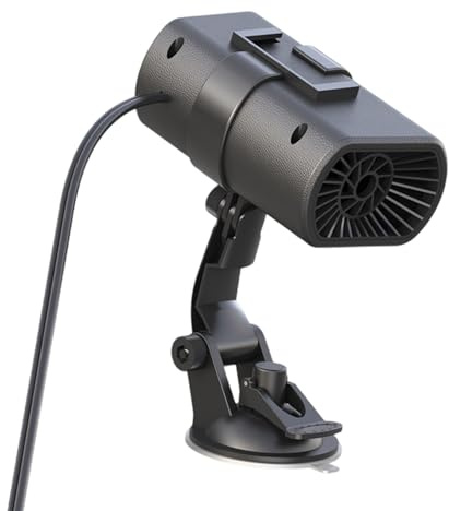 Calentador De Coche con Ventilador De Refrigeración | Descongelador De Vehículos Portátil De 12 V, Sistemas De Desempañamiento De Calentamiento Rápido, Desempañador De Rotación Ajustable De 360°