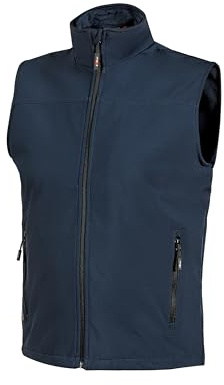 U-POWER | Gilet da Lavoro Uomo con Zip DUBLINO, Softshell Mechanical Stretch, Impermeabile, Traspirante, 100% poliestere