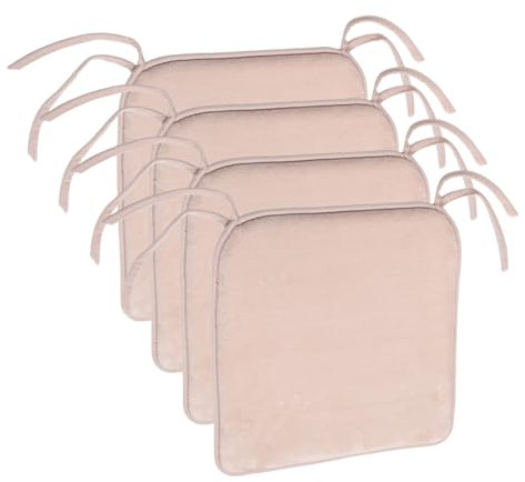 PartyKindom 4stücke Sitzkissen Für Esszimmerstühle Terrassen Und Gärten Stuhlpolster Mit Abnehmbarem Bezug Fürfache Pflege Und Rutschfesten Bändern Für Stabiles Sitzerlebnis Passend