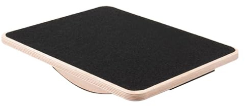 Tränare i trä, balansplatta i trä, stabilitet yoga träning, balansbräda, halkskydd mångsidig fitness wobble pad stabilitetstränare för gym, kontor