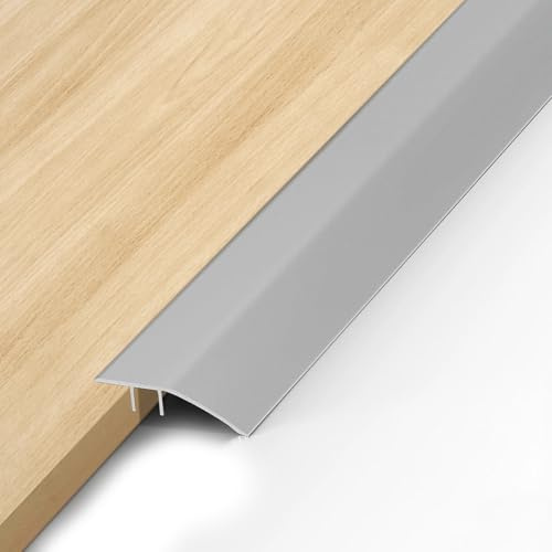 Aluminium dörrtröskelramp – 0,9 m x 43 mm – självhäftande övergångsprofil höjdutjämning 8–15 mm, dörrtrösklar list, dörr golv, övergångslist för dörröppningströmmar, ramper, trä, laminat,kakel