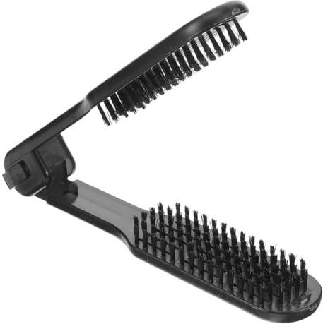 JOINPAYA Cepillo Alisador de Cabello Negro Pinza de Doble Cara, Peine Antiestático Resistente al Calor para Peinado Profesional y Uso Portátil en Todo Tipo de Cabello