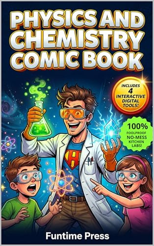 Physics and Chemistry Comic Book: Say Goodbye to Boring Textbooks! A Visual STEM Journey Featuring Action Comics, Real-World Home Labs, and Epic Interactive Digital Tools for Smart Kids