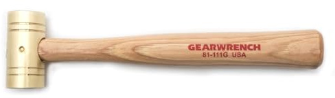 GEARWRENCH Brass Hammer with Hickory Handle | 1 lb. | 81-111G