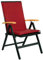 Brandsseller Garten-Stuhlauflage ca. 50 x 110 cm Hochlehner Auflage für Stühle Rot