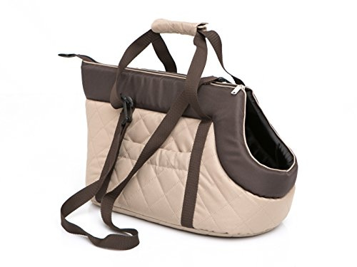 PillowPrim Hundväska bärväska för små och medelstora hundar valpar katt, ryggsäck beige – från 3 kg