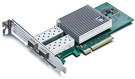 H!Fiber.com 10G Ethernet network card,2 ports SFP+ NIC,10GbE CNA,function equal to X710-DA2,with Intel X710-BM2 Chip,support Windows Server/Linux/VMware (not support X11, MAC)