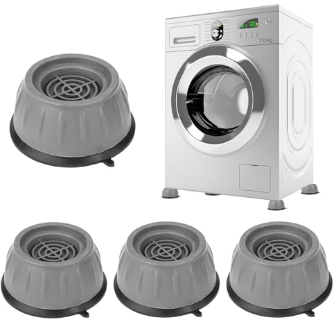 KFDDRN Schwingungsdämpfer Waschmaschine, 4 Stück Vibrationsdämpfer Waschmaschine, Universal Antivibrationsmatte Waschmaschine Mit Füße Matte, Waschmaschinen Unterlage Für Waschmaschinen Und Trockner