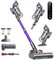 INTETURE Aspiradora sin Cable 45kPa/550w Escoba Aspiradora sin Cable Pontente 60Mins Carga en Pared,Luz Verde Súper Brillante Aspirador sin Cable Aroma,Pantalla Táctil Antienredo para Suelo/Alfombra
