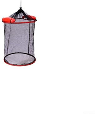 Piège à appât pliable en nylon avec lanière pratique pour poissons vivants et crevettes, parfait pour kayak et pêche à la mouche (25 x 30 cm)