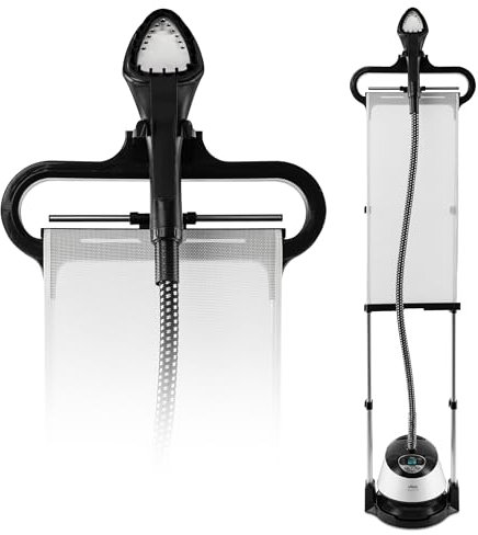 Ufesa Steamy Pad – Plancha Vertical de Vapor 1580W con Pantalla LCD, 9 Niveles de Vapor, Depósito 1.35L, Uso Continuo 40 Minutos, Ideal para Todo Tipo de Ropa