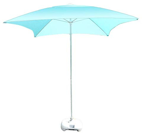 Square Patio Umbrella - Ideal for Outdoor Dining, Beach, Commercial Events, Poolside Shade - Light Blue Garden Table Umbrella for Sun Protection