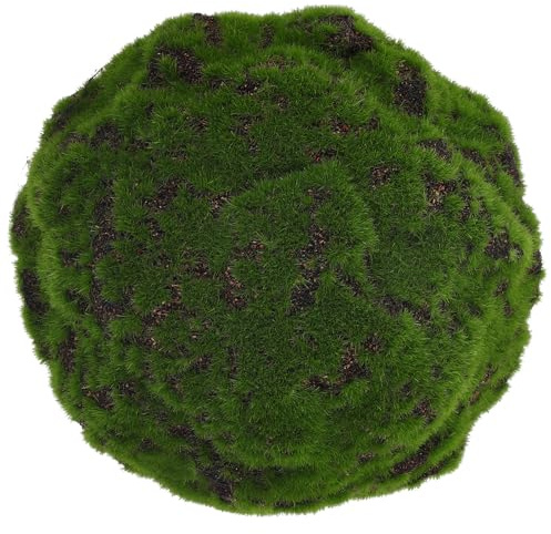 SEWACC Palline Ornamentali di Artificiale per Decorazioni Giardino e Interni, Mezza Sfera in Muschio Finto da 20 Cm, Accessori Decorativi per Balcone e Cortile, Senza Rifiniture,