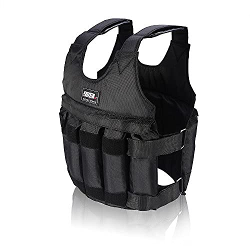 Verstellbare Gewichtsweste, Gewichtstrainingsweste Boxtrainingsweste Fitnesstrainingsweste. 20kg / 50kg Gewicht (Sand und Stahlplatte sind nicht im Lieferumfang