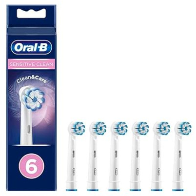 Oral-B Sensitive Clean Ersatzbürstenköpfe für elektrische Zahnbürste, 6 Stück