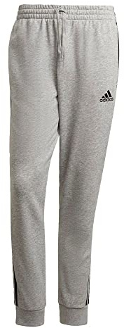 adidas Pantalones de 3 rayas con puño cónico de rizo francés Essentials para hombre