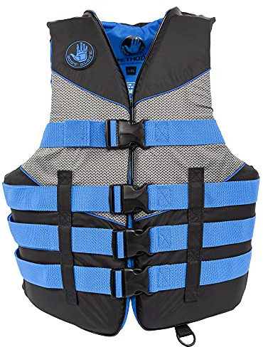 Body Glove Adult PFD Life Vest. Durable Polymer Shell, Lightweight PE Foam, Oversized Armholes, 4 Heavy-Duty Adjustable Belts