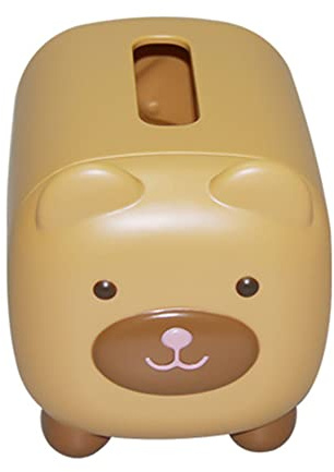 URFEDA - Caja de pañuelos de papel de oso de gran capacidad, caja de almacenamiento de pañuelos, soporte de caja de papel higiénico con toallas, dispensador de pañuelos cosmético organizador de mesa