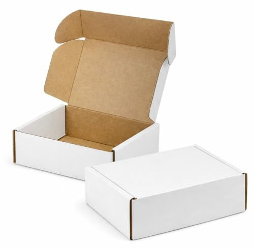 20 Scatole Cartone Fustellate 40x30x10 cm Bianca – Automontanti per Spedizioni e E-commerce – Mottola Packaging