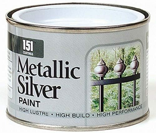 YSAMAX 151 Coatings Metallic Silver Paint, Good Build Tin for Wood, Metal Interior & Exterior Surfaces, Good Lustre, Durable Anti-Corrosive Paint (Pack of 1)