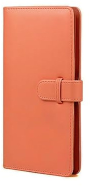 Fotoalbum PU fyrkantigt kort fotoalbum 288 fickor stor kapacitet förvaring för bröllopsalbum (orange 80 fickor)