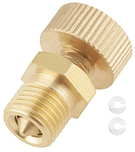 Jeanoko Brass Air Bleed Valve, High Pressure resistance with Thread, 300 65Mpa, for High Pressure Electric Air Pump