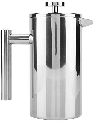 French Press aus Edelstahl, 800ml Doppelwandige Französische Kaffeepresse French Press, Isolierung/Filtration Kaffeepresse für unterwegs, Kaffeekanne Eignet sich für das Küchen Café Büro