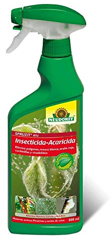 Neudorff Spruzit RTU Insecticida-Acaricida – Spray listo para usar para combatir plagas como pulgones, mosca blanca, araña roja, cochinillas y cicadélidos, 500 ml