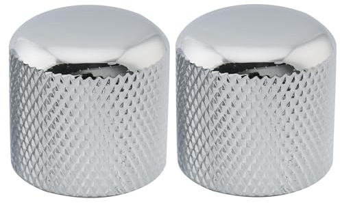 Musiclily Pro Zoll Gitarre Potiknöpfe Push-on Dome Knob 19mm Chrom 2 Stück