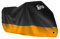 LIHAO 190T Motorcycle Cover Waterproof Motorbike 190T Polyester Indoor Outdoor Rain UV Dust Protective Covering For Motorbikes, Scooter, Moped Bike,Motorcross (Black And Orange)