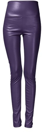 Thermoleggings da donna lunghi, leggings glitterati da donna opachi invernali, pelle PU termica, leggings slim fit, collant a vita alta, leggings in pantaloni, collant, leggins, leggings in ecopelle